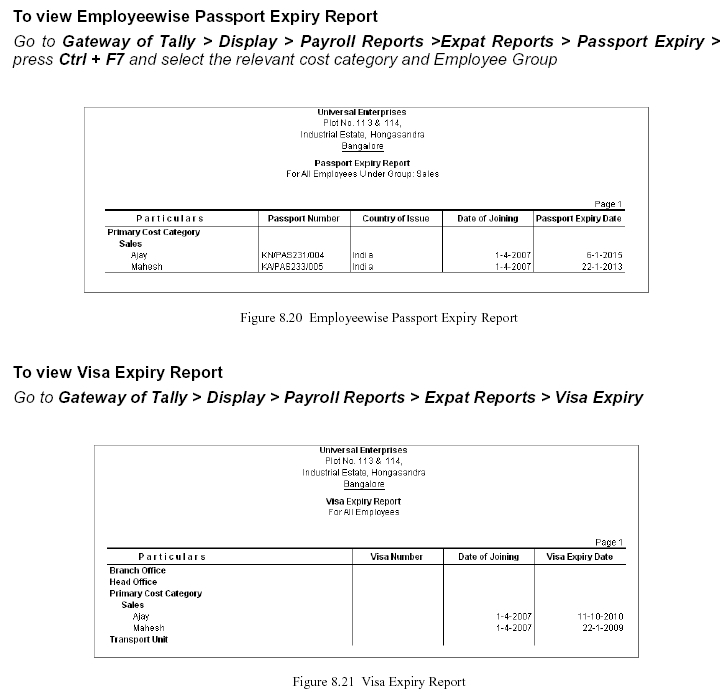 Payroll Reports in-TallyERP9