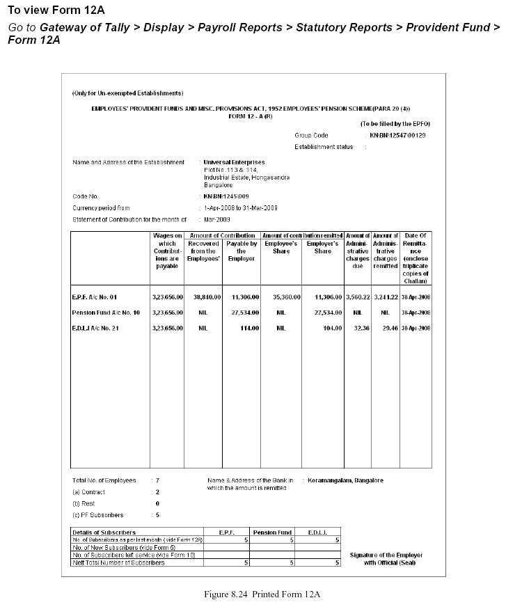 Payroll Reports in-TallyERP9