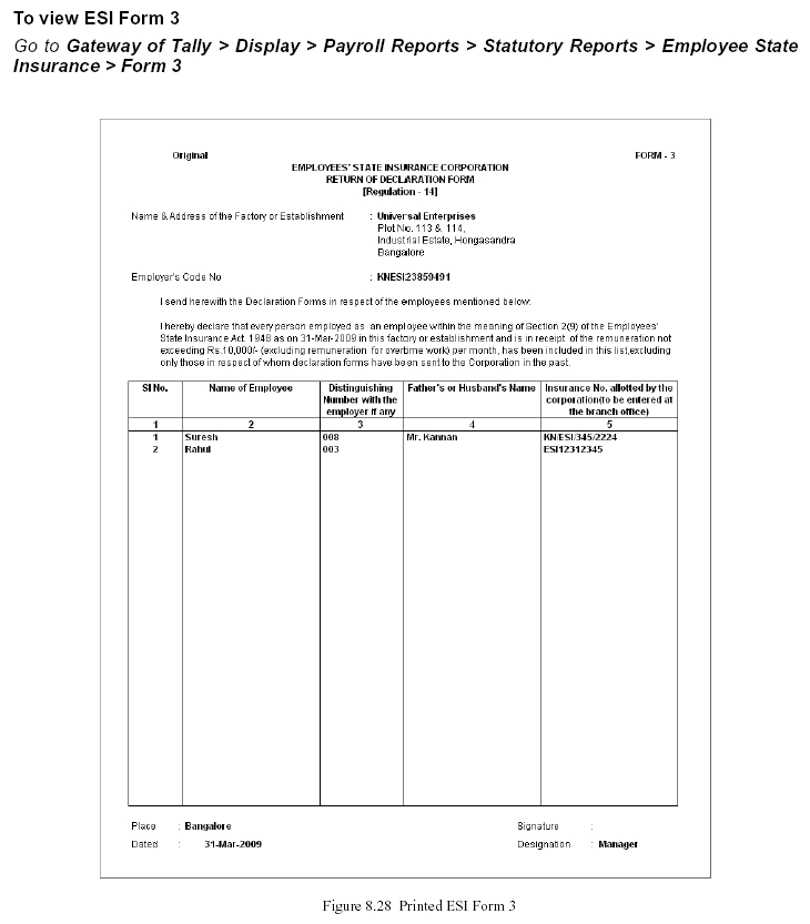 Payroll Reports in-TallyERP9